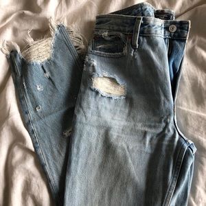 Abercrombie high rise mom jean